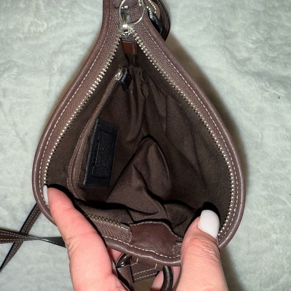Coach Dark Brown Leather Crossbody Bag - Picture 5 of 10